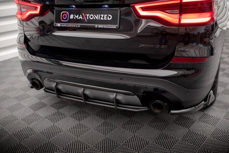 Maxton Street Pro Heckschürze für BMW X3 G01 BMX301CNC-RS1B+BRBI