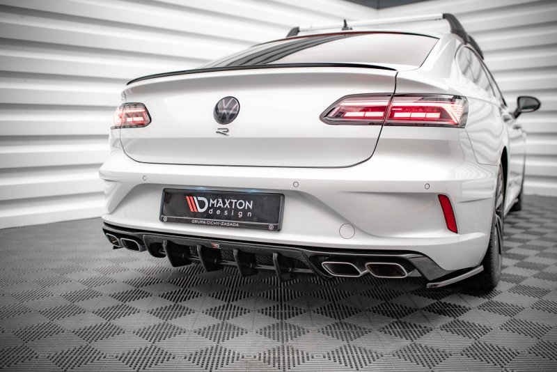 Maxton Diffusor Heck Ansatz für Volkswagen Arteon R schwarz Hochglanz VW-AR-1F-R-RS1-G