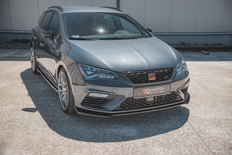 Maxton Front Ansatz V.7 für Seat Leon Cupra / FR Mk3 FL schwarz Hochglanz SE-LE-3F-CU-FD7-G
