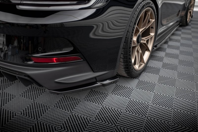 Maxton Heck Ansatz Flaps Diffusor Porsche 911 992 GT3 schwarz Hochglanz PO-911-992-GT3-RSD1-G