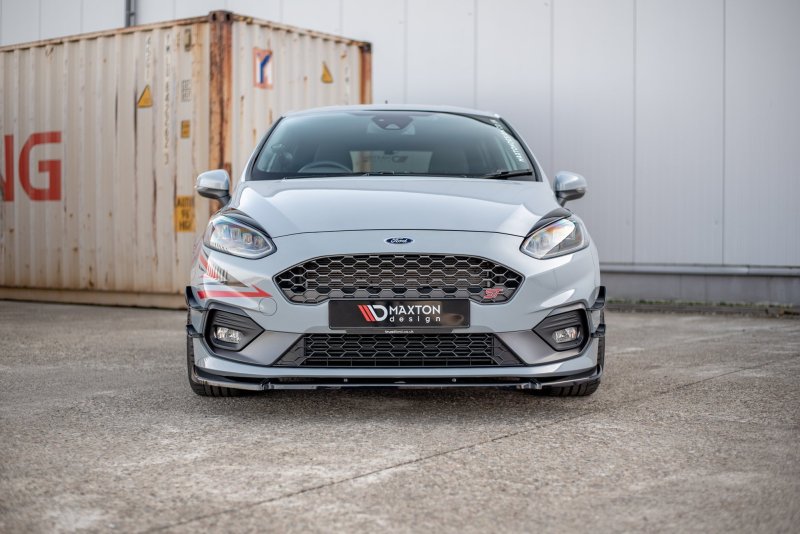 Maxton Front Ansatz V.7 für Ford Fiesta Mk8 ST / ST-Line schwarz Hochglanz FO-FI-8-ST-FD4-G