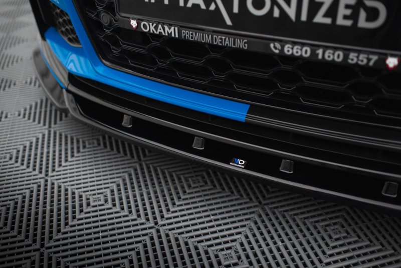 Maxton Front Ansatz V.2 Audi TT S / TT S-Line 8S Facelift schwarz Hochglanz AU-TT-3F-S-FD2-G
