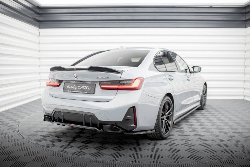 Maxton Mittlerer Diffusor Heck Ansatz DTM Look für V.1 BMW M340i G20 / G21 Facelift schwarz Hochglanz BM-3-20F-M-RD1G+RD2-G