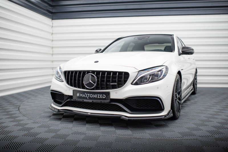 Maxton Front Ansatz V.3 Mercedes-AMG C63 Limousine / Kombi W205 / S205 schwarz Hochglanz ME-C-205-63-FD2-G
