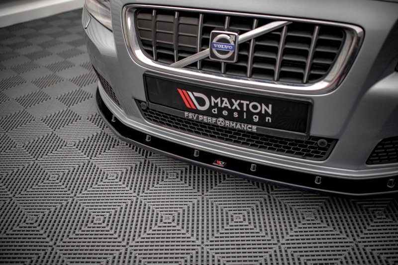 Maxton Front Ansatz V.1 für Volvo V70 Mk3 schwarz Hochglanz VO-V70-3-FD1-G