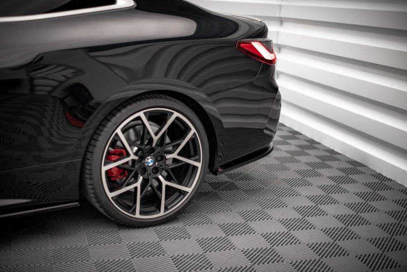Maxton Heck Ansatz Flaps Diffusor V.1 für BMW 4er M-Paket G22 schwarz Hochglanz BM-4-G22-MPACK-RSD1-G
