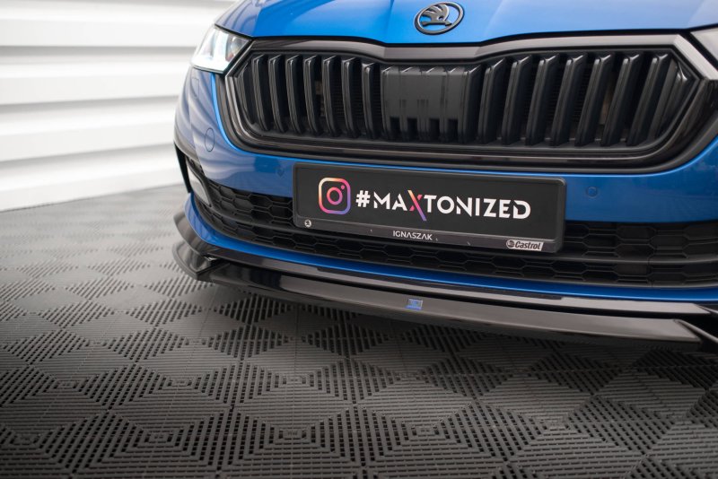 Maxton Front Ansatz V.2 für Skoda Octavia Sportline Mk4 schwarz Hochglanz SK-OC-4-SL-K-FD2-G