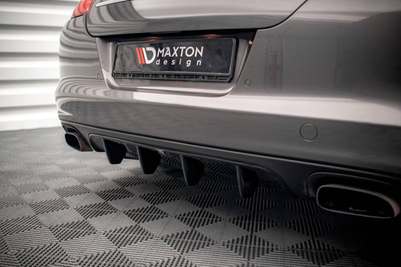 Maxton Diffusor Heck Ansatz für Porsche Panamera / Panamera Diesel 970 schwarz Hochglanz PO-PA-970-RS1-G