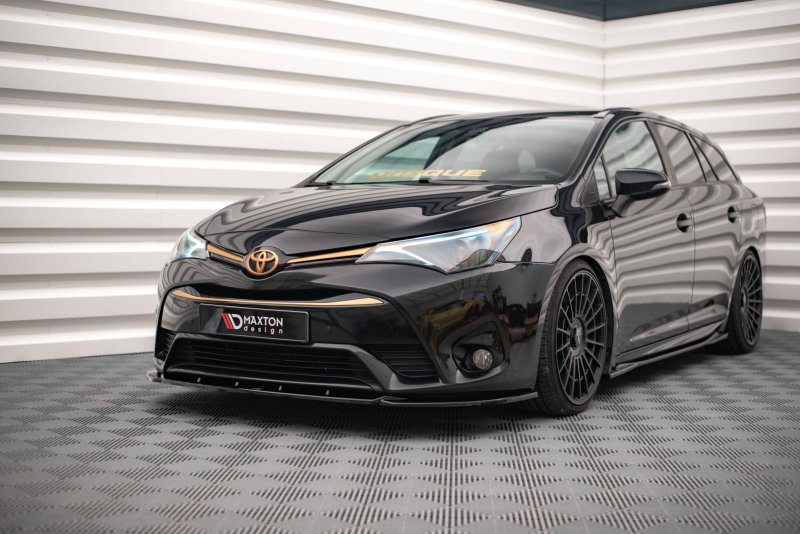Maxton Front Ansatz V.2 für Toyota Avensis Mk3 Facelift schwarz Hochglanz TO-AV-3F2-FD2-G