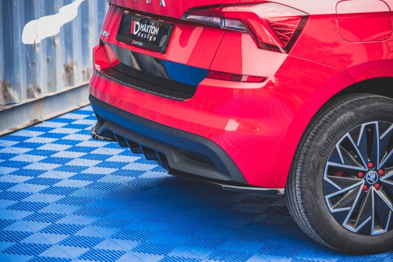 Maxton Heck Ansatz Flaps Diffusor für Skoda Kamiq schwarz Hochglanz SK-KM-1-RSD1-G