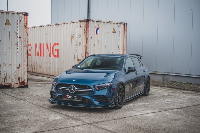 Maxton Seitenschweller Ansatz für V.1 für  Mercedes A35 AMG / AMG-Line W177  schwarz Hochglanz ME-A-177-35-SD1-G