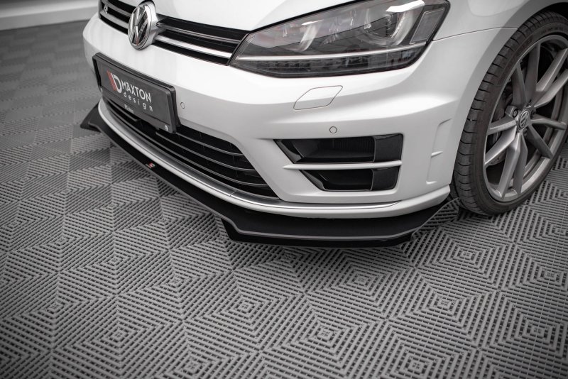 Maxton Front Flaps Volkswagen Golf R Mk7 schwarz Hochglanz VWGO7RCNC-FSF1-G