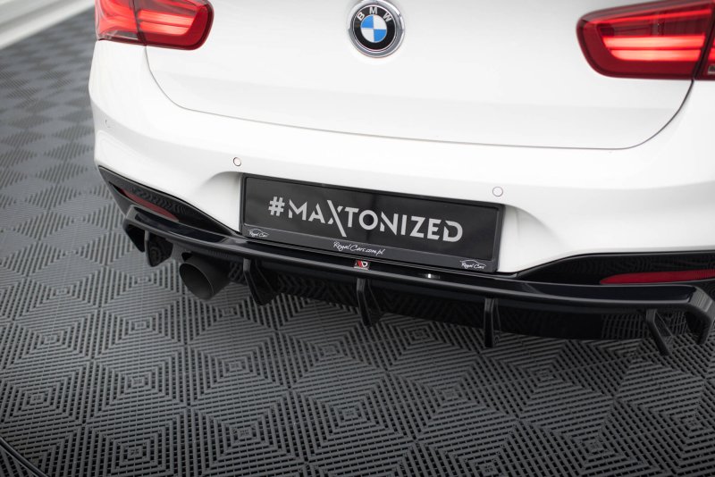 Maxton Diffusor Heck Ansatz V.3 BMW 1er M-Paket F20 Facelift (Version mit einseitigem Einzelauspuff) BM-1-F20F-M-RS3GO_