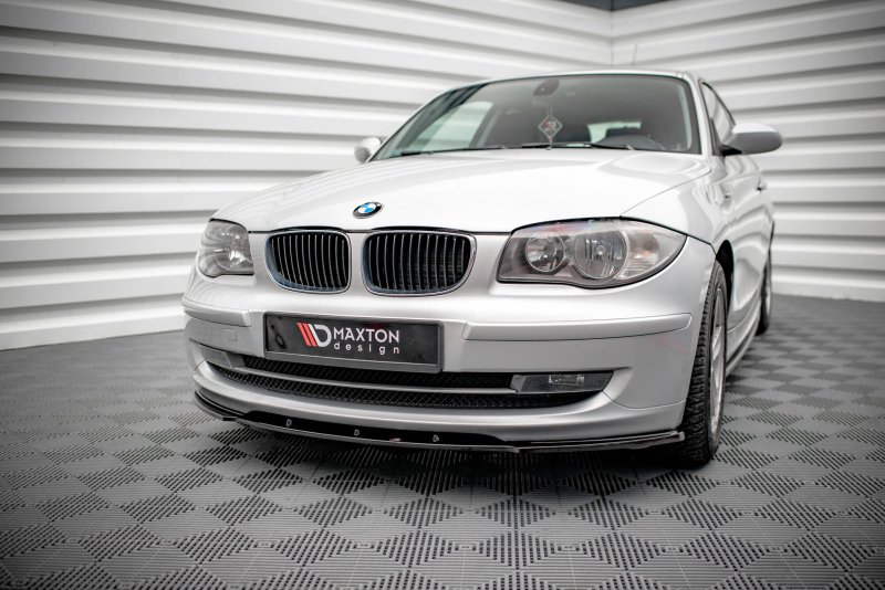 Maxton Front Ansatz V.2 BMW 1er E81 Facelift schwarz Hochglanz BM-1-81F-FD2-G