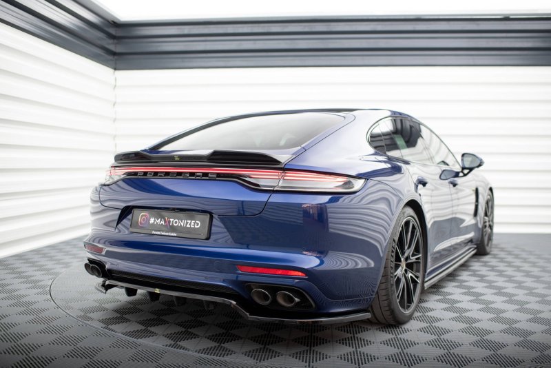 Maxton Spoiler CAP für 3D Porsche Panamera E-Hybrid 971 Facelift schwarz Hochglanz PO-PA-971F-H-CAP1-G