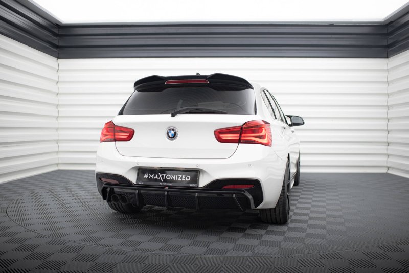 Maxton Diffusor Heck Ansatz V.3 BMW 1er M-Paket F20 Facelift (Einseitige Doppelauspuffversion) BM-1-F20F-M-RS3GOO_