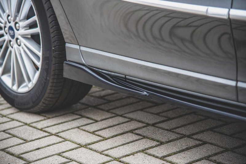 Maxton Seitenschweller Ansatz für Ford S-Max Mk2 Facelift schwarz matt FO-SMAX-2F-SD1-T