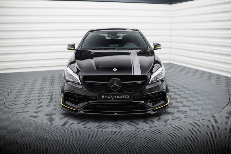 Maxton Front Ansatz V.4 Mercedes-AMG CLA 45 Aero C117 Facelift schwarz Hochglanz ME-CLA-117-45-AMG-AERO-FD2-G