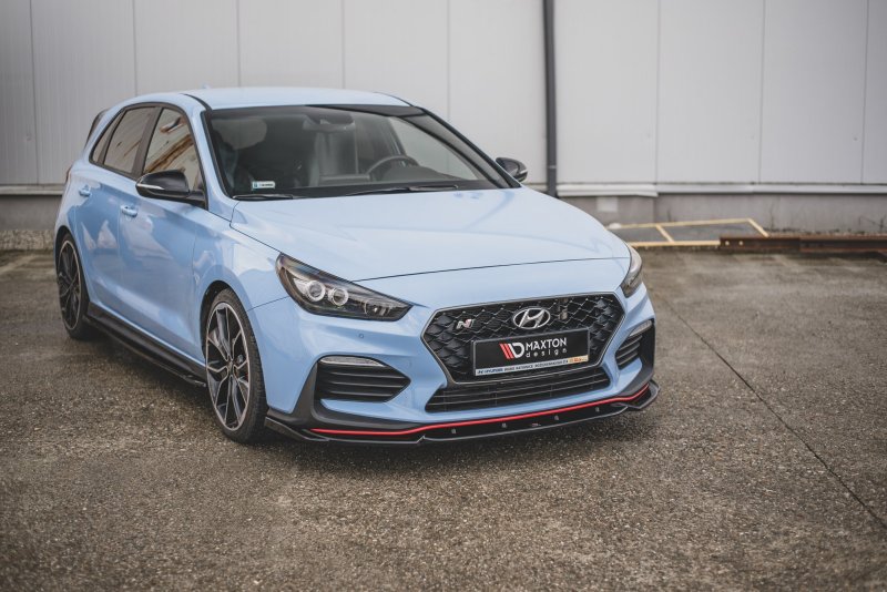 Maxton Front Ansatz V.5 für Hyundai I30 N Mk3 Hatchback/ Fastback schwarz Hochglanz HY-I30-3-N-FD5-G