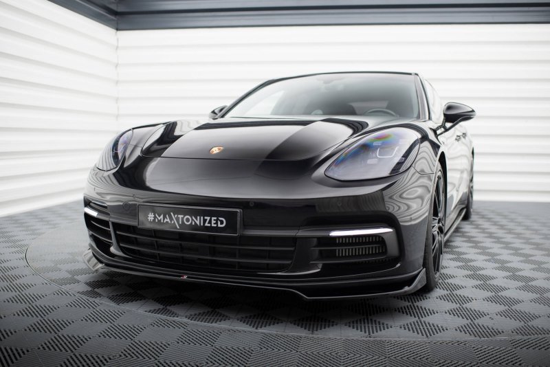 Maxton Front Ansatz V.2 Porsche Panamera E-Hybrid / Panamera 4S 971 schwarz Hochglanz PO-PA-971-H-FD4-G