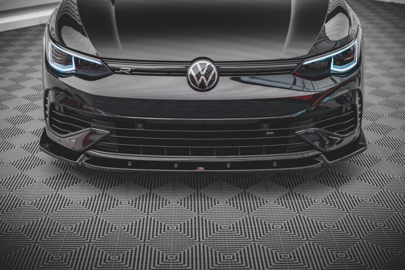 Maxton Front Ansatz V.2 für Volkswagen Golf R Mk8 schwarz Hochglanz VW-GO-8-R-FD2-G