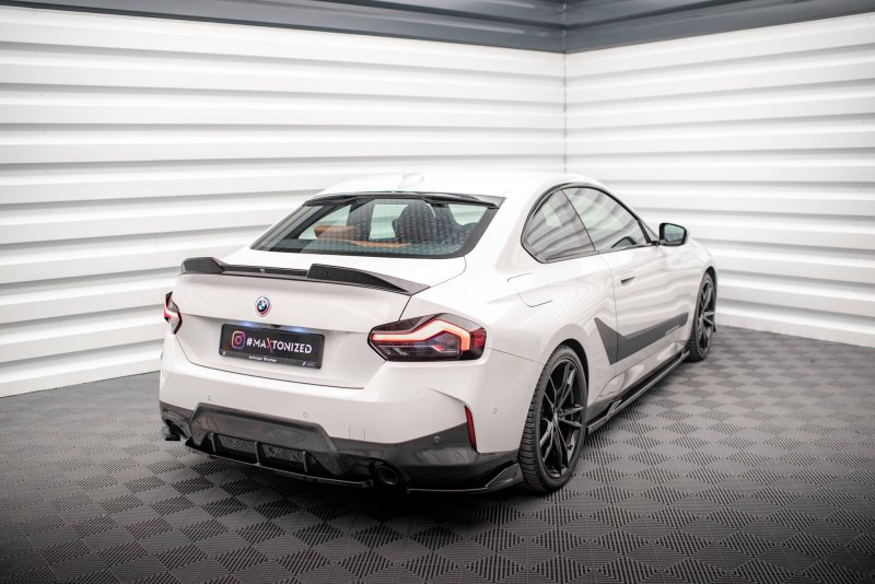 Maxton Heck Ansatz Flaps Diffusor V.1 für BMW 2 Coupe M-Paket G42 schwarz Hochglanz BM-2-42-MPACK-RSD1-G