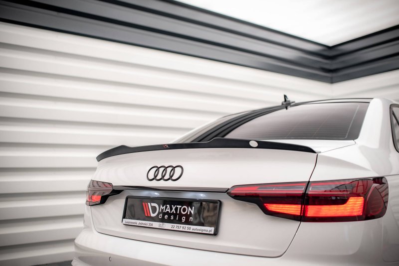 Maxton Spoiler CAP für Audi A4 Limousine B9 Facelift schwarz Hochglanz AU-A4-B9F-CAP1-G