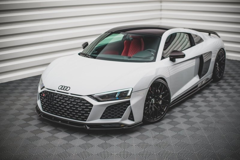 Maxton Front Ansatz V.1 für Audi R8 Mk2 Facelift schwarz Hochglanz AU-R8-2F-FD1G+FD1R-G