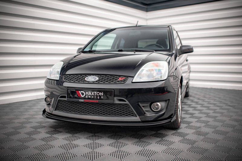 Maxton Street Pro Front Ansatz für +Flaps für V.1 + Flaps Ford Fiesta ST Mk6 schwarz Hochglanz FOFI6STCNC-FD1BRB+FSF1-G