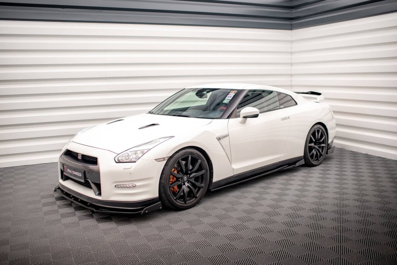 Maxton Seitenschweller Ansatz für + Flaps Nissan GTR R35 Facelift NI-GTR-4F2-SD1G+S