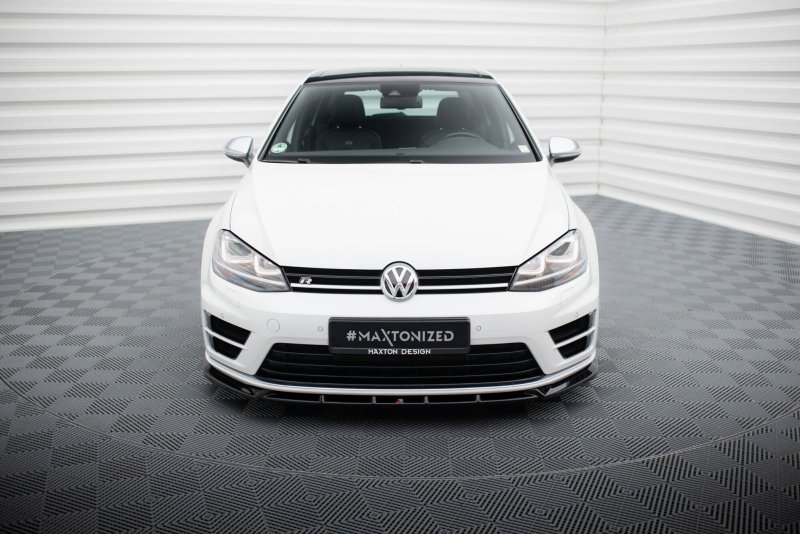 Maxton Front Ansatz V.5 VW Golf R / R-Line Mk7 schwarz Hochglanz VW-GO-7-R-FD5-G