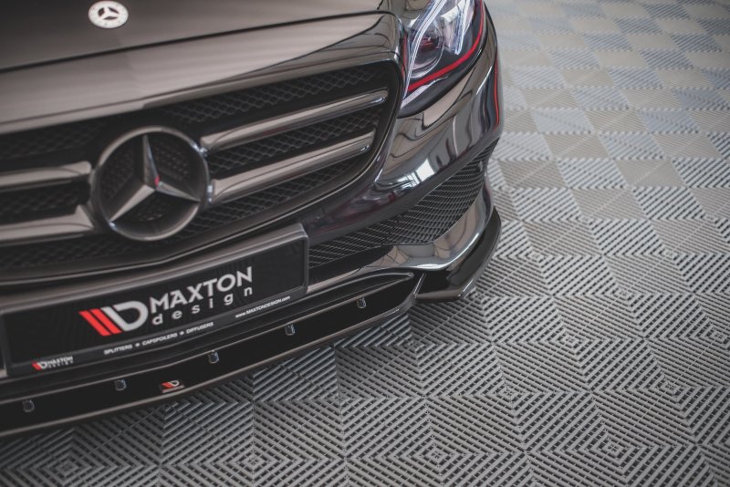 Maxton Front Ansatz für Mercedes-Benz E W213 schwarz Hochglanz ME-E-213-FD1-G