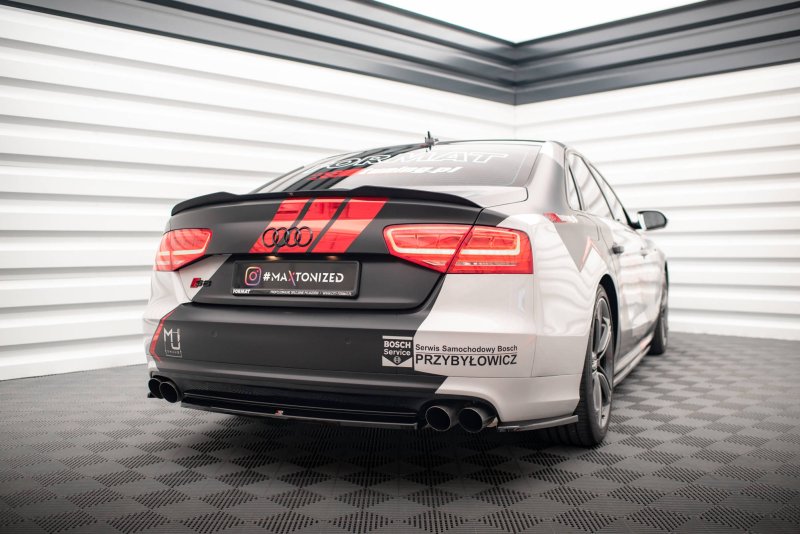 Maxton Spoiler CAP für Audi S8 D4 schwarz Hochglanz AU-A8-D4-SLINE-CAP1-G