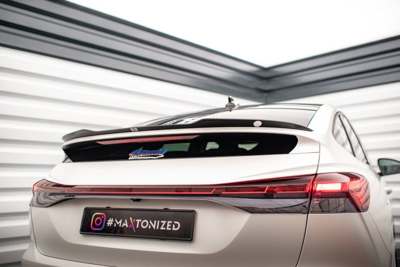 Maxton Spoiler CAP für Audi Q4 e-tron Sportback Mk1 schwarz Hochglanz AU-Q4-ETRON-1-SB-CAP1-G