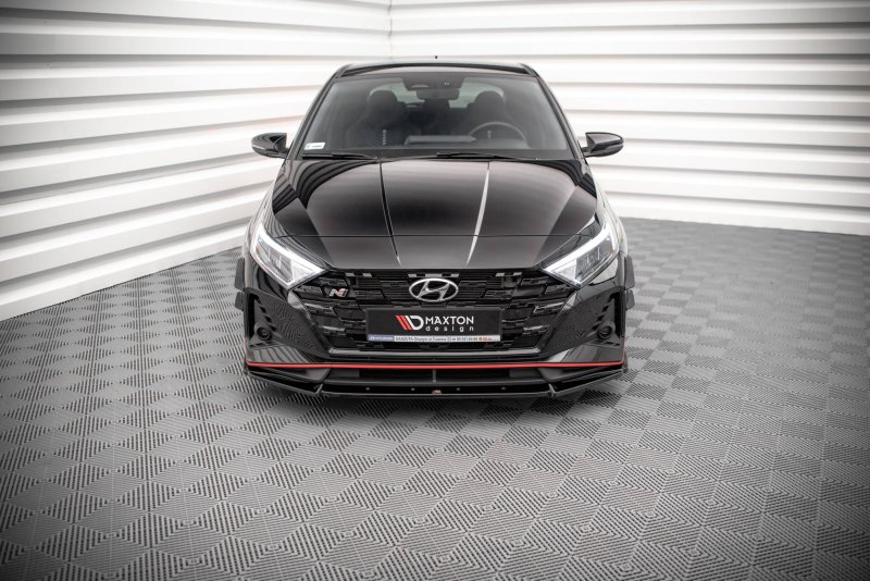 Maxton Front Ansatz V.2 für Hyundai I20 N Mk3 schwarz Hochglanz HY-I20-3-N-FD2-G