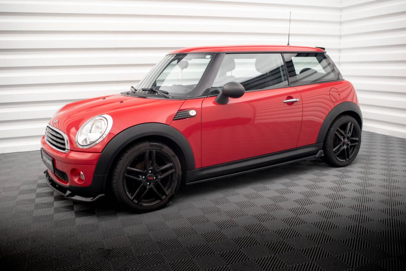 Maxton Seitenschweller Ansatz für Mini One R56 schwarz Hochglanz MC-ONE-2-SD1-G