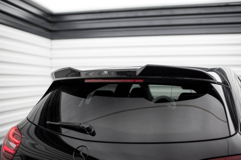 Maxton Spoiler CAP Abrisskante 3D Mercedes-Benz A AMG-Line W176 Facelift schwarz Hochglanz ME-A-176F-AMGLINE-CAP1-G