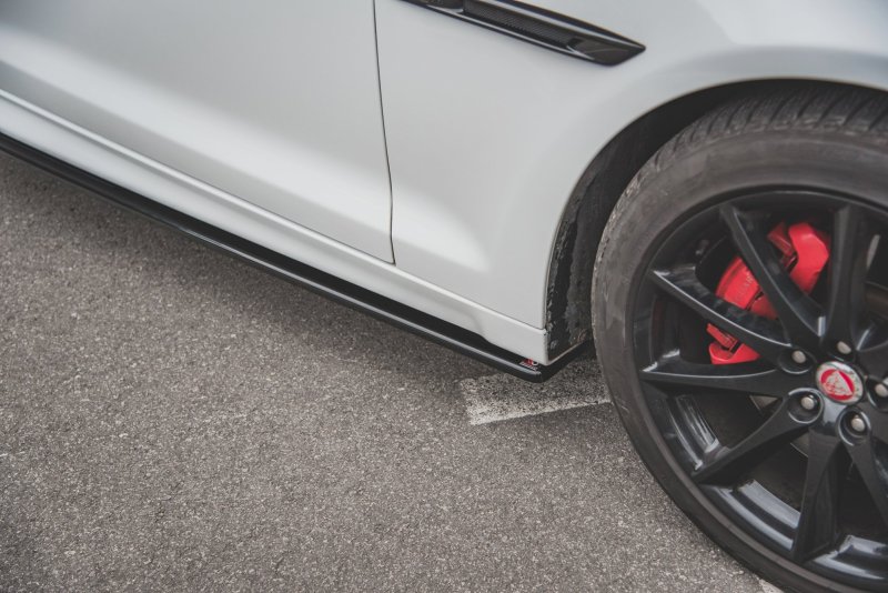 Maxton Seitenschweller Ansatz für Jaguar XJ X351 schwarz Hochglanz JA-XJ-4-SD1-G