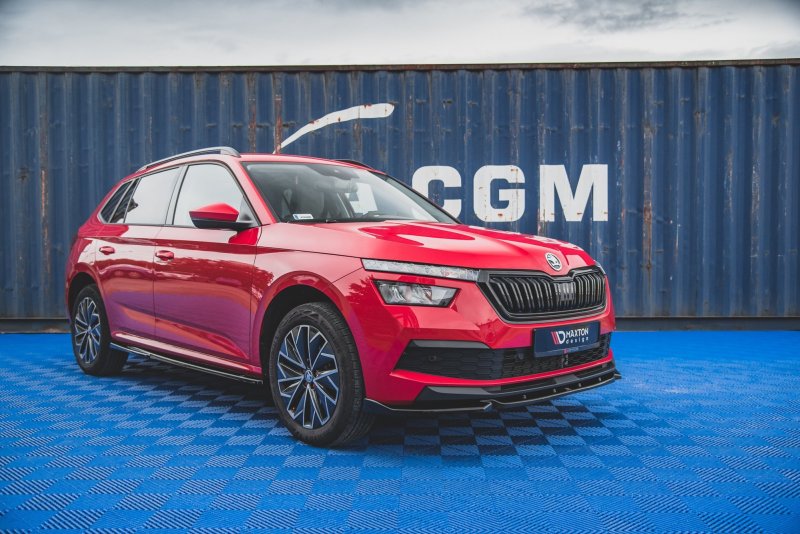 Maxton Seitenschweller Ansatz für Skoda Kamiq schwarz Hochglanz SK-KM-1-SD1-G