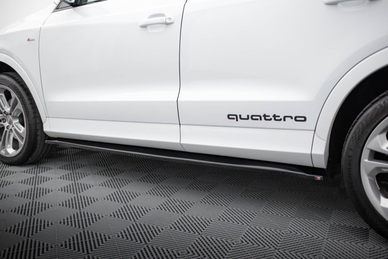 Maxton Seitenschweller Ansatz Audi Q3 S-line 8U schwarz Hochglanz AU-Q3-1-SLINE-SB-SD1-G