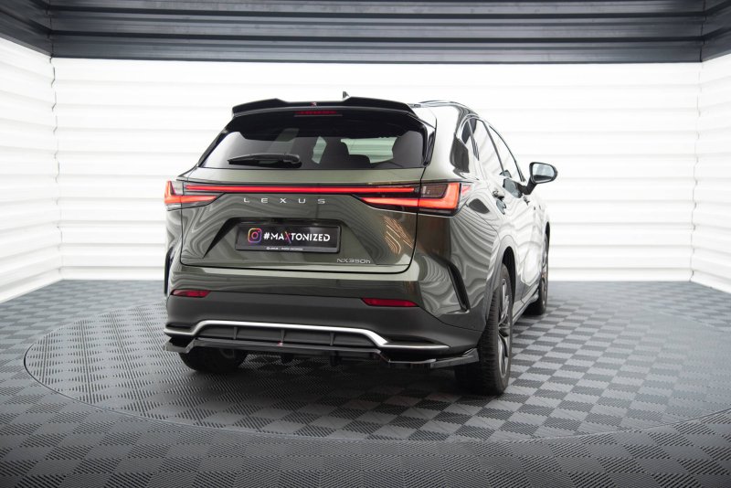 Preview: Maxton Spoiler CAP Abrisskante 3D Lexus NX F-Sport Mk2 schwarz Hochglanz LE-NX-2-FSPORT-CAP1-G