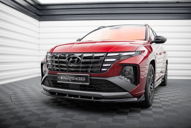 Maxton Front Ansatz V.1 Hyundai Tucson N-Line Mk4 schwarz Hochglanz HY-TU-4-NLINE-FD1-G