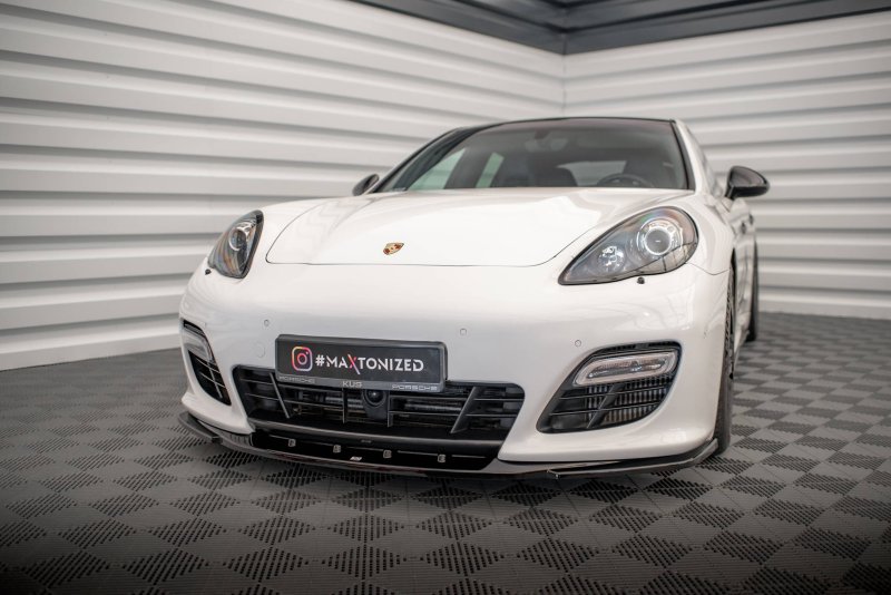 Maxton Front Ansatz V.2 für Porsche Panamera Turbo Sport Design Package 970 schwarz Hochglanz PO-PA-970-TURBO-FD2-G