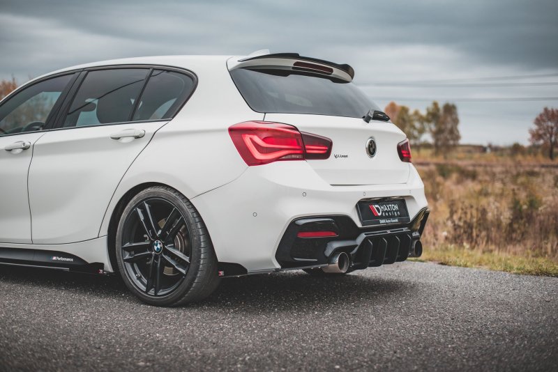 Maxton Racing Heck Ansatz Flaps Diffusor V.3 +Flaps für BMW 1er M140i  schwarz Hochglanz BM1F20FMCNC-RSD3B+RSF1-G