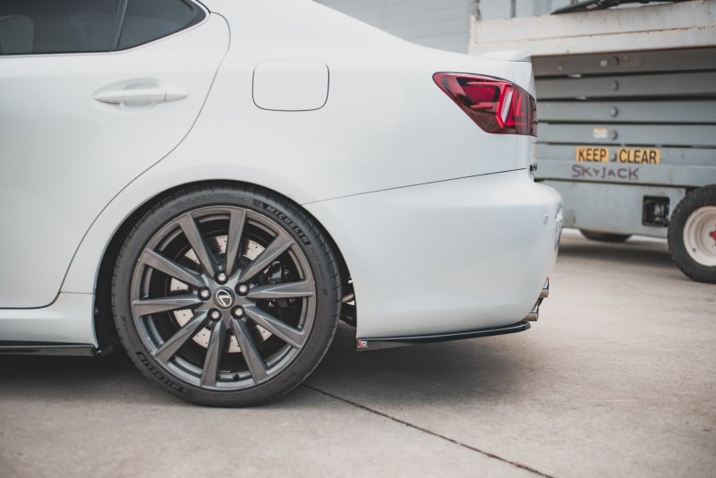 Preview: Maxton Heck Ansatz Flaps Diffusor für Lexus IS F Mk2 Carbon Look  LE-ISF-2-RSD1-C