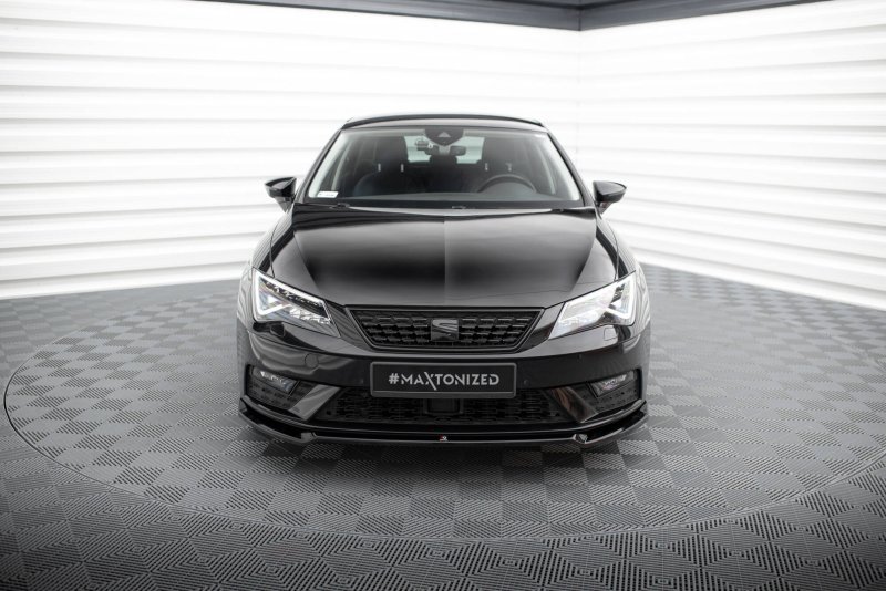 Maxton Front Ansatz V.2 Seat Leon Mk3 Facelift schwarz Hochglanz SE-LE-3F-FD2-G