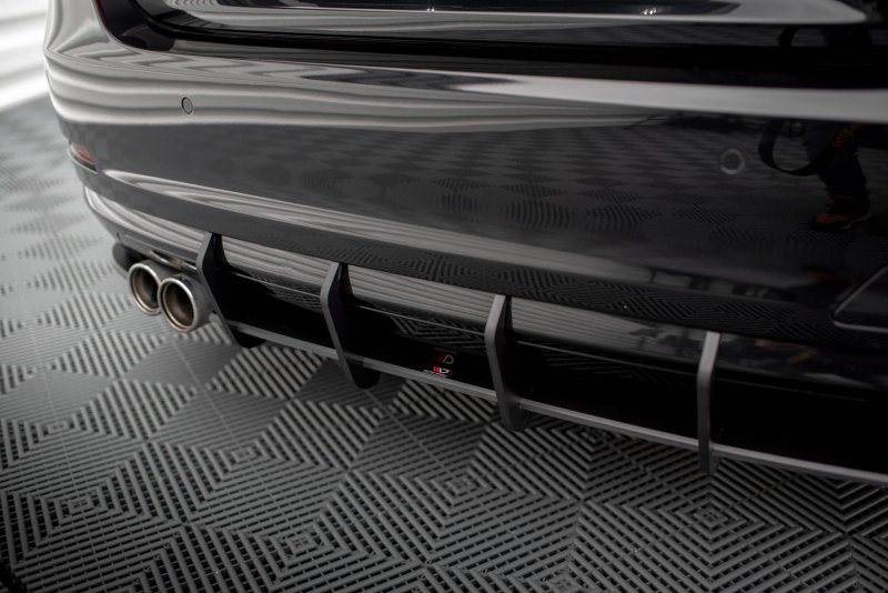 Maxton Street Pro Heck Ansatz Flaps Diffusor +Flaps für BMW 4er Gran Coupe F36 schwarz Hochglanz BM4F36GCCNC-RS1B+BRBI+RSF1-G