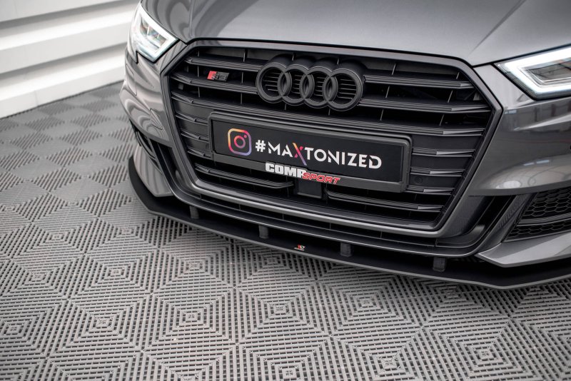 Maxton Street Pro Front Ansatz für für Audi S3 / A3 S-Line Sportback 8V Facelift AUS33FSBCNC-FD1BRB