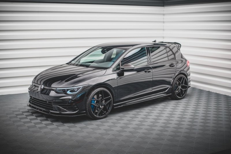 Maxton Seitenschweller Ansatz für V.1 für Volkswagen Golf R Mk8 schwarz Hochglanz VW-GO-8-R-SD1-G