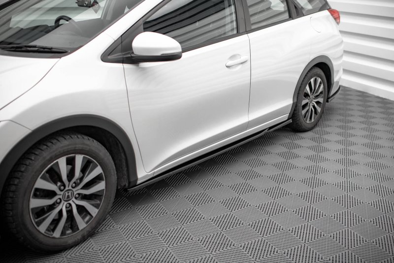 Maxton Seitenschweller Ansatz für Honda Civic Mk9 schwarz Hochglanz HO-CI-9-K-SD1-G